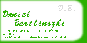 daniel bartlinszki business card